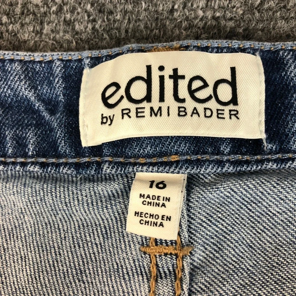 Edited by Remi Bader High Rise‎ Wide Leg Jeans Light Wash Size 16 VTG Y2K